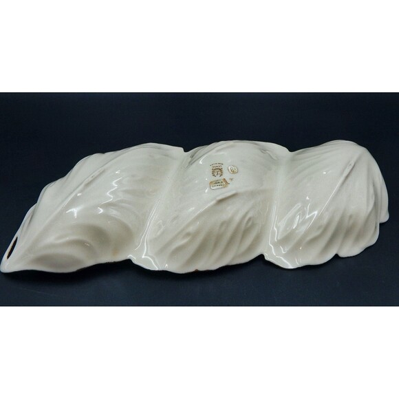 Lenox Tripoli Leaf Three Section Serving Dish Platter 24K Gold Trim Relish USA - Picture 9 of 11